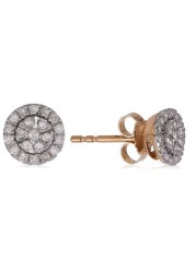 18k NAPOLI DIAMOND EARRING 0.25 CTS-Yellow Gold