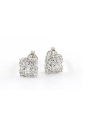 18k ILLUSION DIAMOND EARRING 0.29 CTS-White Gold