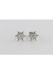 18k ILLUSION DIAMOND EARRING 0.55 CTS-Yellow Gold