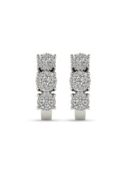 18k ILLUSION DIAMOND EARRING 0.47 CTS-White Gold