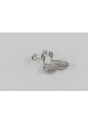 18k ILLUSION DIAMOND EARRING 0.42 CTS-White Gold