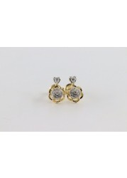 18k ILLUSION DIAMOND EARRING 0.22 CTS-White Gold