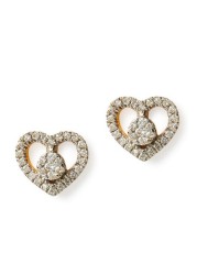 18k ILLUSION DIAMOND EARRING 0.24 CTS-White Gold