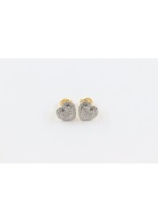 18k ILLUSION DIAMOND EARRING 0.26 CTS-Yellow Gold