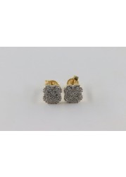 18k ILLUSION DIAMOND EARRING 0.31 CTS-White Gold