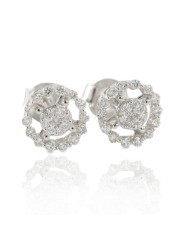 18k ILLUSION DIAMOND EARRING 0.3 CTS-Yellow Gold