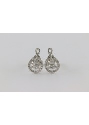 18k ILLUSION DIAMOND EARRING 0.24 CTS-White Gold