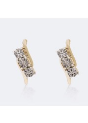 18k NAPOLI DIAMOND EARRING 0.14 CTS-Yellow Gold