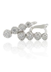 18k ILLUSION DIAMOND EARRING 0.78 CTS-White Gold