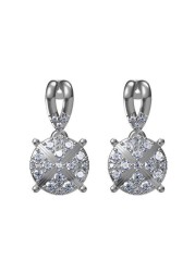 18k ILLUSION DIAMOND EARRING 0.28 CTS-White Gold