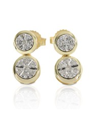 18k NAPOLI DIAMOND EARRING 0.12 CTS-White Gold