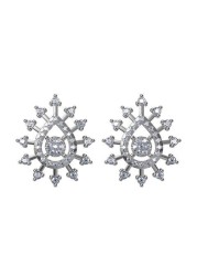 18k ILLUSION DIAMOND EARRING 0.29 CTS-Yellow Gold