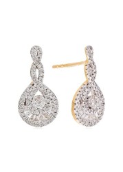 18k ILLUSION DIAMOND EARRING 0.51 CTS-White Gold