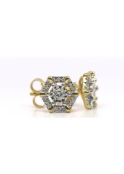 18k MIRACLE DIAMOND EARRING 0.18 CTS-Yellow Gold