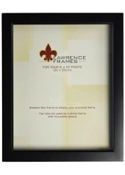 Lawrence Frames 795080 Black Wood Treasure Box Shadow Box Picture Frame, 8 by 10-Inch