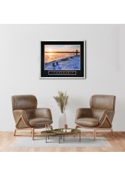 Motivational Posters with Aluminum Frame 60cm x 50cm (LEADERSHIP - FISHERMAN WITH SUNRISE)