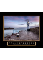 Motivational Posters with Aluminum Frame 60cm x 50cm (POSSIBILITIES - LIGHTHOUSE)