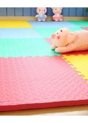 Rainbow Toys Red Foam Exercise Mat Puzzle Game Pad Non- Slip Stitch Interlock EVA Mat size: 100x100x3cm