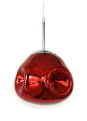 Al Salhiya Lighting - Indoor Glass Pendant Light Red/Silver 20x24centimeter