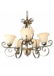 Uplight Chandelier HLH-24108 5Arms-Brown