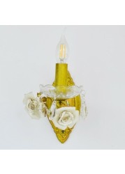 Indoor Flower Candle Wall Light W0895/1 - Gold