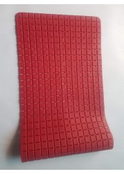 Non Slip Shower Mat Red 78 x 35 cm