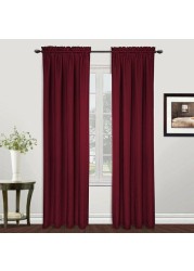 United Curtain Metro Woven Window Curtain Panel, 54 By 72-Inch, Burgundy