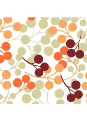 Berries Orange Blackout Roller Blinds W: 200cm H: 200cm