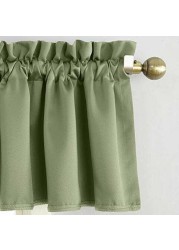 Sun Zero Barrow Energy Efficient Rod Pocket Curtain Valance, 54&quot; X 18&quot;, Sage Green