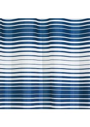 Idesign Enzo Stripe Fabric Bathroom Shower Curtain - 72&quot; X 72&quot;, Navy/White