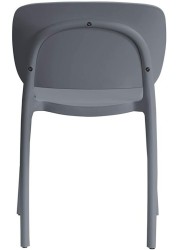 Mono Chair, Premium Stackable Chairs, Modern Nordic Chair for Indoor &amp; Outdoor Use, Dining &amp; Leisure Plastic Chairs By Daamudi (Slate Grey, 2PC SET)