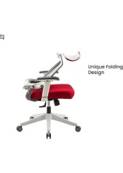 KIKO Chair, Ergonomic Folding Design, Premium Office &amp; Computer Chair by Navodesk (RED)