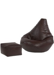 Comfy xl Bean Bag &amp; Footrest - Marroon