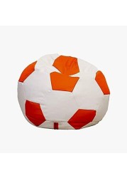 Luxe Decora Football Bean bag White/Orange