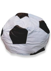 Luxe Decora - Football Bean Bag White &amp; Black