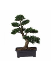 Nearly Natural 4121 Bonsai Decorative Silk Plant Collection, Plastic, 12-Inch, Green