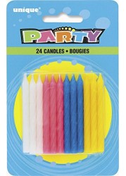 Solid Color Twist Birthday Candles, 24ct