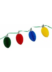 Amscan 220213 Honeycomb Tissue Lightbulb Garland | Christmas Decoration | 1 Pack