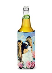 Caroline&#39;s Treasures 7242Muk Papillon Ultra Beverage Insulators For Slim Cans, Slim Can, Multicolor