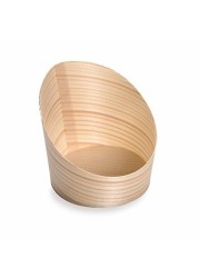 Restaurantware Mini Wood Incline Cup - Pinewood - 2.5&quot; - Natural Organic Material - 100Ct Box