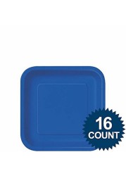 Unique Industries Party Tableware, 6 7/8-Inch, Royal Blue