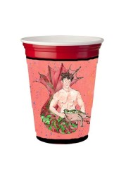 Caroline&#39;s Treasures 8348Rsc Merman Brunette Hair Merman Red Solo Cup Beverage Insulator Hugger, Red Solo Cup, Multicolor