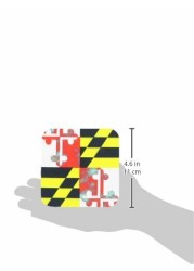 3dRose CST_127635_2 Maryland State Flag Soft Coasters, Set of 8