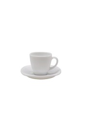 H&amp;L Zakka - Simple Small Ceramic Cup &amp; Saucer Plain White