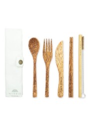 Hybrid Hippie Coconut Travel Cutlery Set