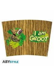 Guardian of the Galaxy&#39;s Toddler Groot &quot;I am Groot&quot; Design Marvel Licensed Brown 0.35 L Insulating Plastic Travel Mug/Tumbler