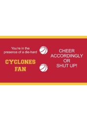 Tree-Free Greetings Cyclones College Basketball Artful Traveler Double-Walled Cool Cup With Reusable Straw, 16-Ounce