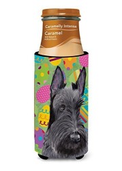 Caroline&#39;s Treasures Sc9466Muk Scottish Terrier Easter Eggtravaganza Ultra Beverage Insulators For Slim Cans, Slim Can, Multicolor