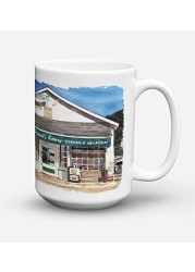 Caroline&#39;s Treasures 8109Cm15 Trapani&#39;s Eatery Dishwasher Safe Microwavable Ceramic Coffee Mug 15 Ounce, 15 Ounce, Multicolor