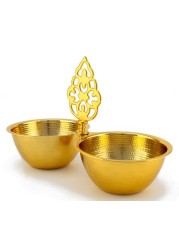 SHALLOW NUT BOWL WITH HANDLE-GOLD- BD-NUT-GS